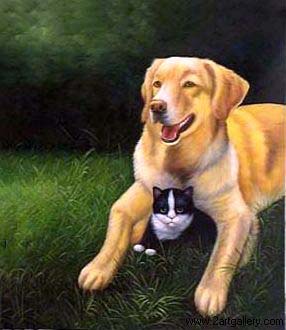 Animal oil painting