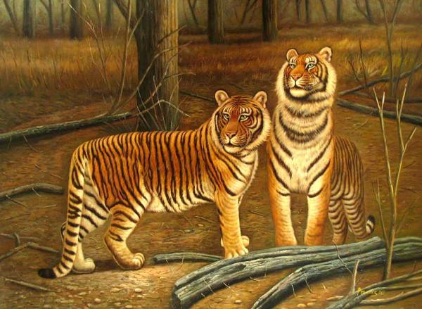 Animal oil painting
