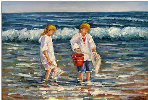 Juvenile oil painting