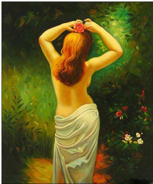 Nude oil painting