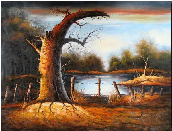 Landscape oil painting