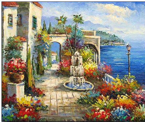 Mediterranean oil painting