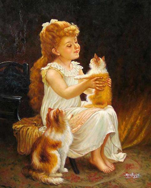 Juvenile oil painting