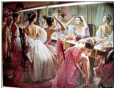Ballet oil painting