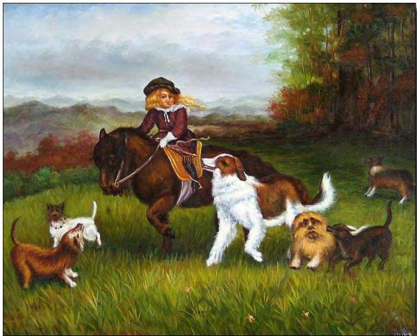 Animal oil painting