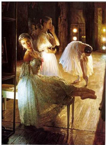 Ballet oil painting