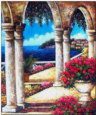 Mediterranean oil painting