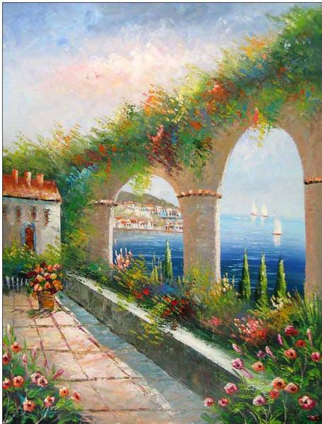 Mediterranean oil painting