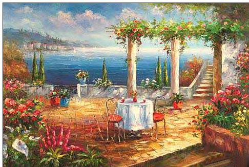 Mediterranean oil painting