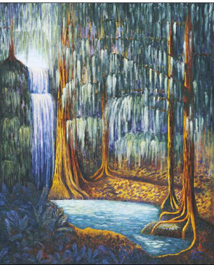 Abstract oil painting