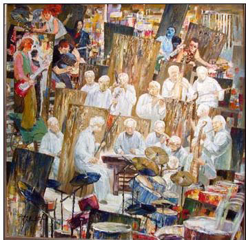 Abstract oil painting