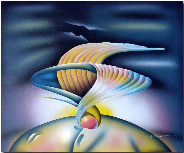 Abstract oil painting