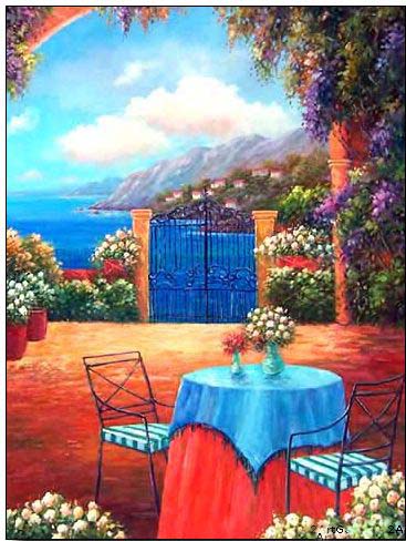 Mediterranean oil painting