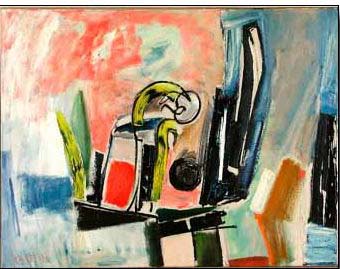 Abstract oil painting