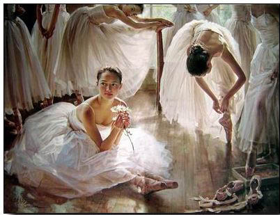 Ballet oil painting
