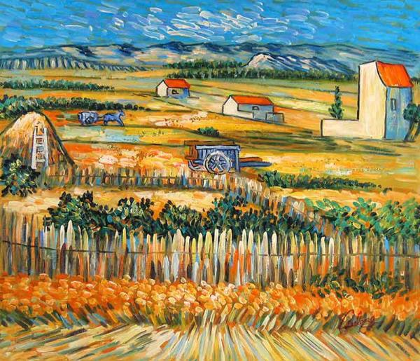 Cottages oil painting