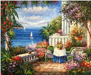 Mediterranean oil painting