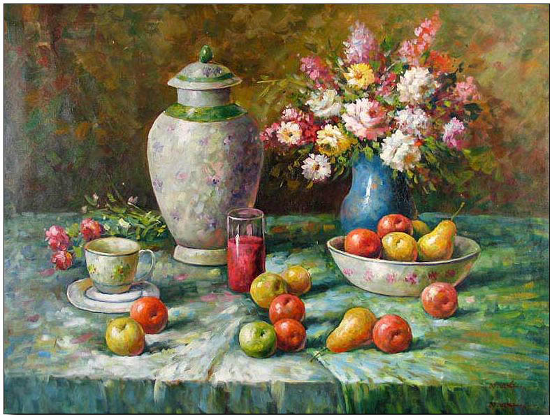 Cuisine oil painting