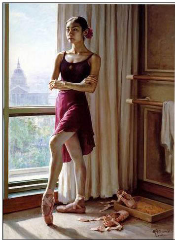 Ballet oil painting