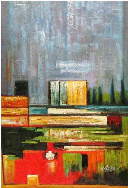 Abstract oil painting