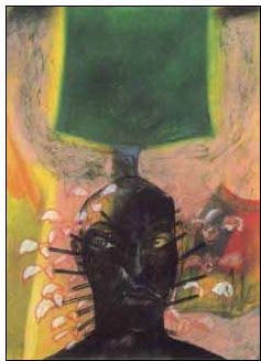 Abstract oil painting