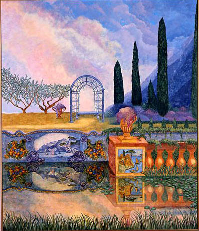 Abstract oil painting