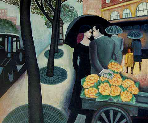 Romantic oil painting