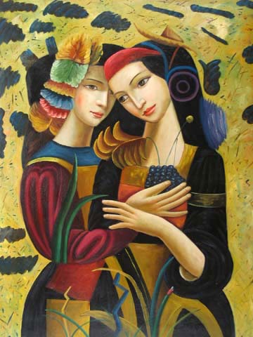 Romantic oil painting