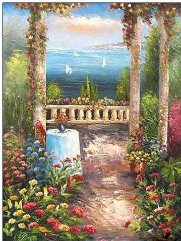 Mediterranean oil painting