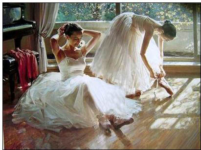 Ballet oil painting