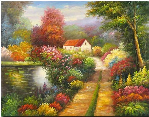 Landscape oil painting