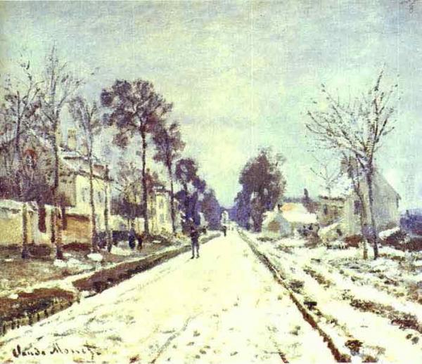 The Road to Louveciennes, the Effect of Snow 1870.