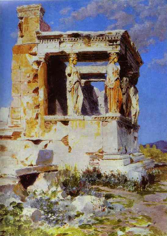 Oil painting:Erechteion. 1882