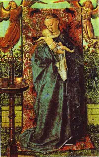 Oil painting:Madonna by the Fountain. 1439