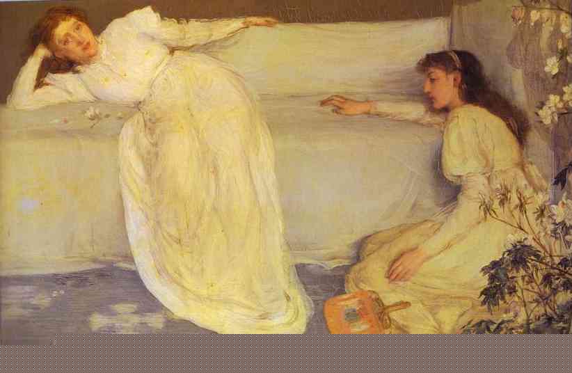 Oil painting:Symphony in White, No. 3. 1865