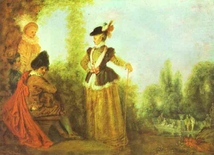 Oil painting:The Adventuress. c. 1717