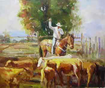 Oil painting for sale:horses-038