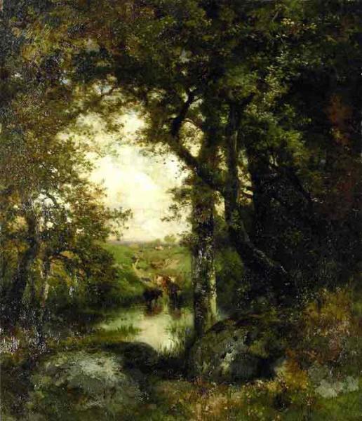 Oil painting for sale:Pool in the Forest, Long Island, 1883