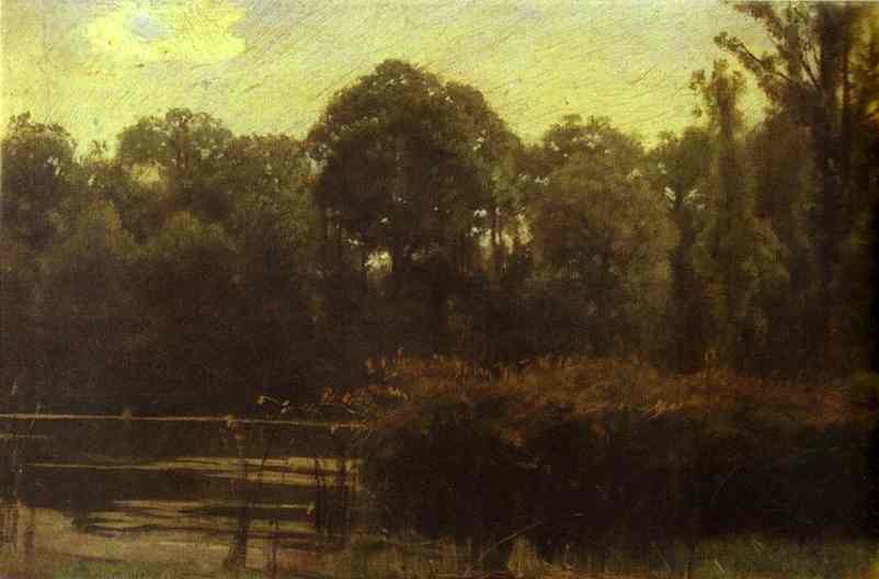 Oil painting:Pond. 1880
