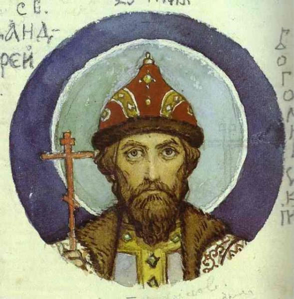 Oil painting:Prince Andrei Bogoliubsky. Sketch for a fresco in the Cathedral of St. Vladimir in