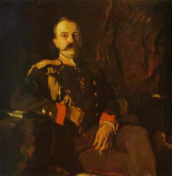 Oil painting:Portrait of Grand Duke Georgy Mikhailovich. 1901