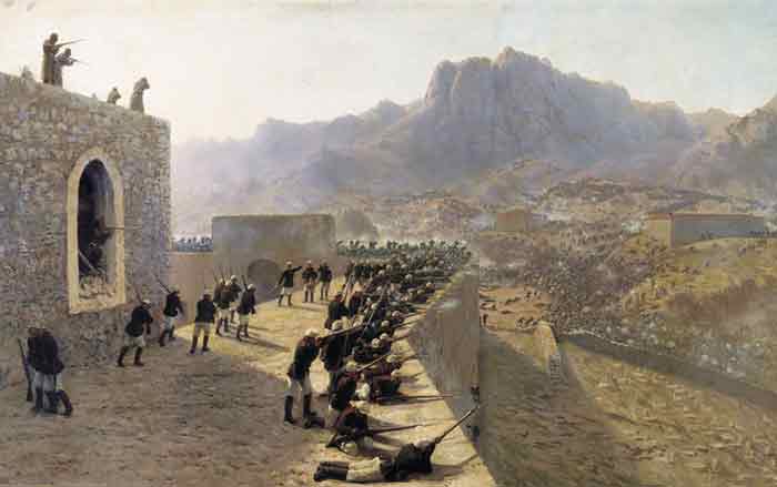 Oil painting for sale:The Retreat at Baiazit Ford , 8 June 1877 year , 1891