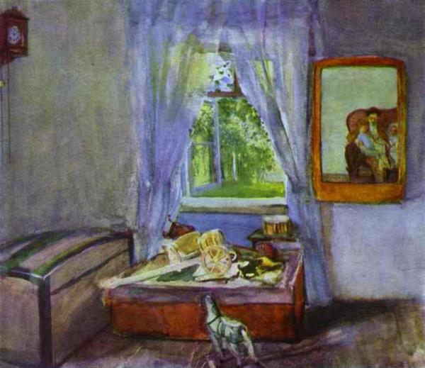 Oil painting:In the Nursery. 1898