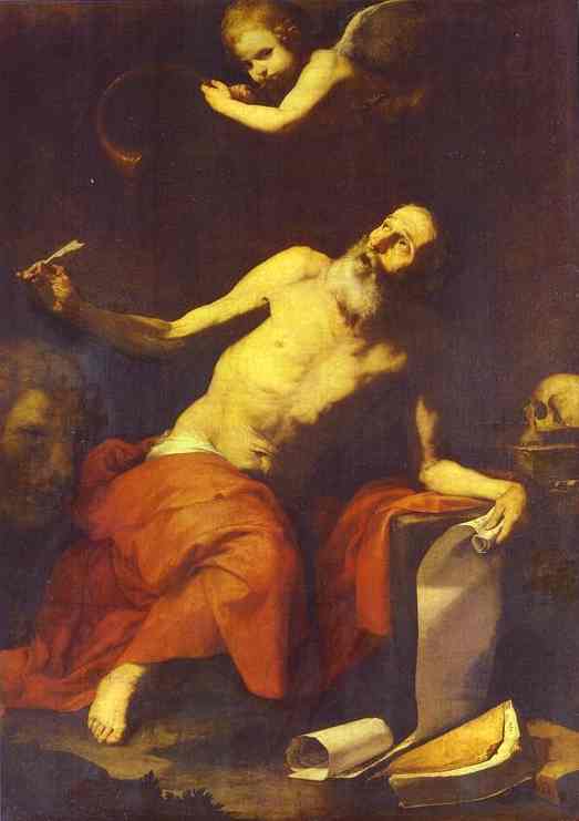 Oil painting:St. Jerome Hears the Trumpet. 1626