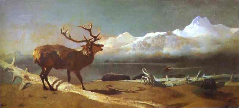 Oil painting:The Challenge. 1844