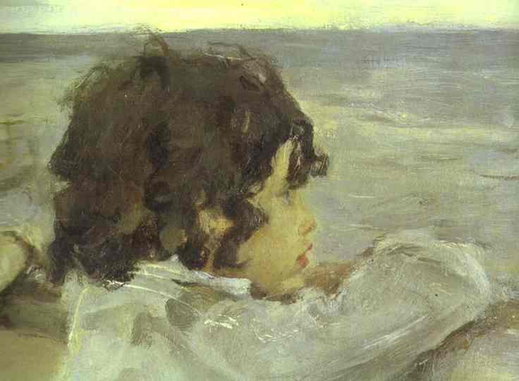Oil painting:The Children. (Yura Serov) Detail. 1899