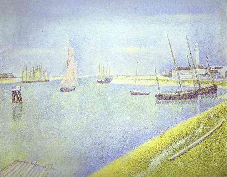 Oil painting:The Channel of Gravelines, the Direction to the Sea. 1890