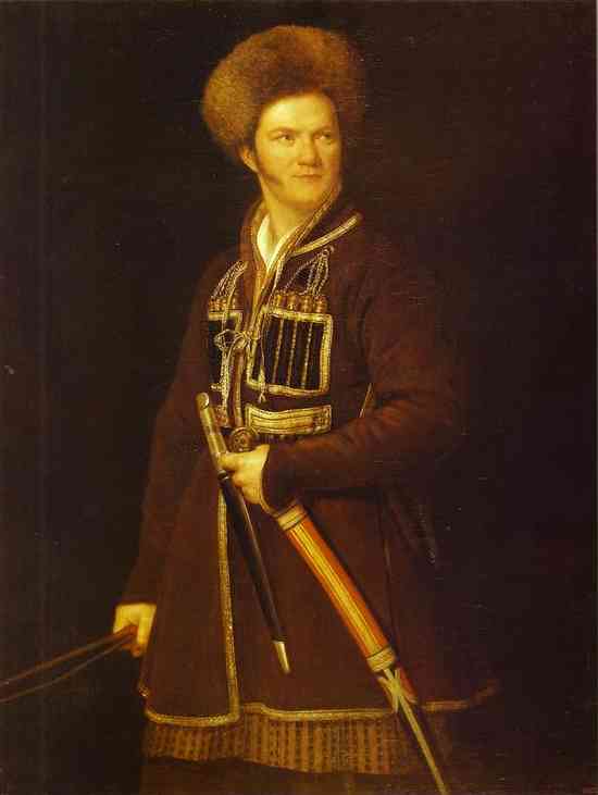Oil painting:Self-portrait in a Suit of a Caucasian Warrior.