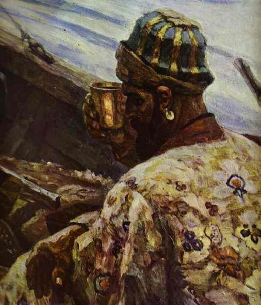 Oil painting:Stepan Razin. Detail. 1906