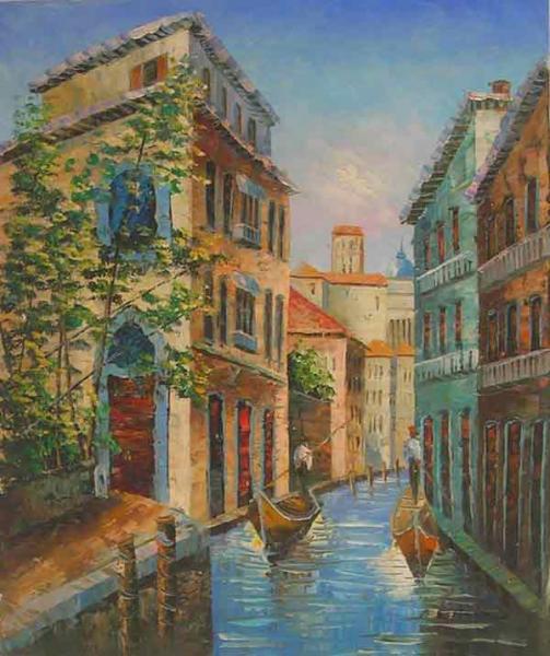 Oil painting for sale:Style of Venice building